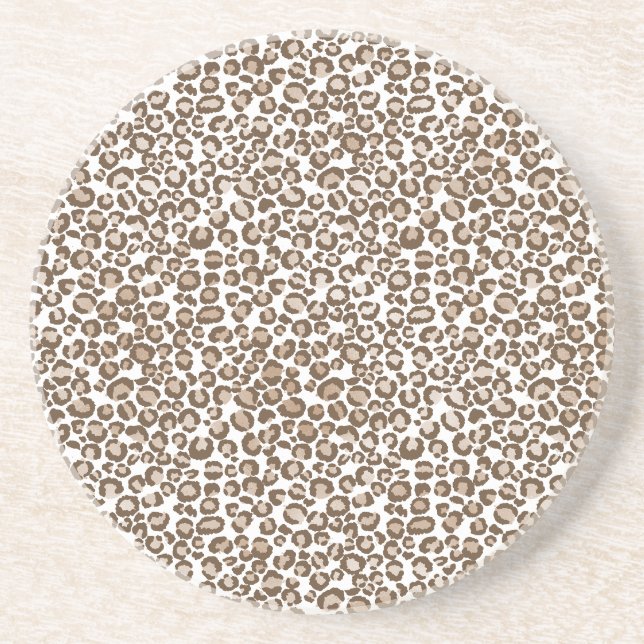 Brown Leopard Print Coaster (Front)