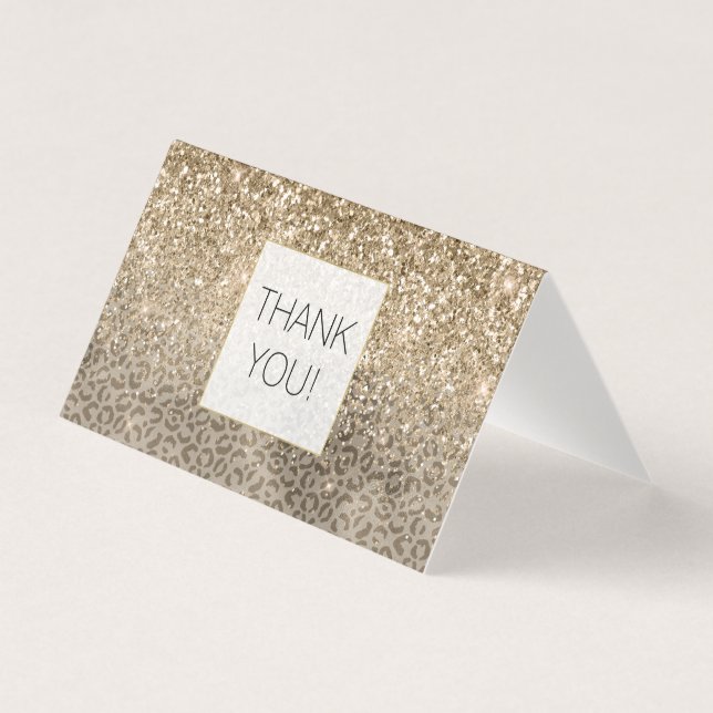 Brown Leopard Print Gold Glitter sparkle (Front)