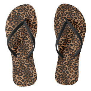 Brown Leopard Print Jandals