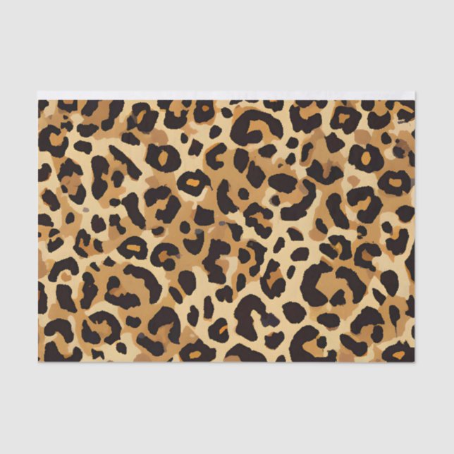 Brown Leopard Print Tissue Paper (Front)