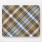Brown, light blue and white tartan design