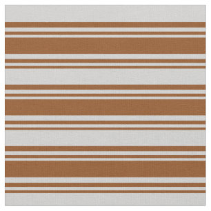 Brown & Light Grey Lines Fabric