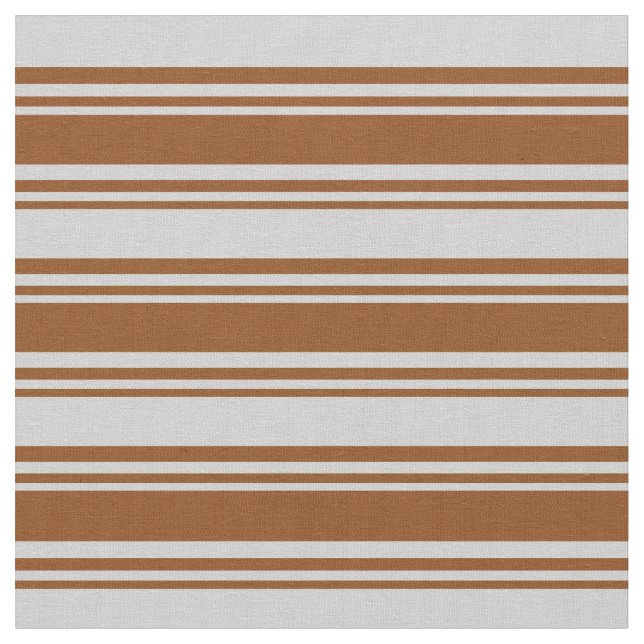 Brown & Light Grey Lines Fabric (Close Up)