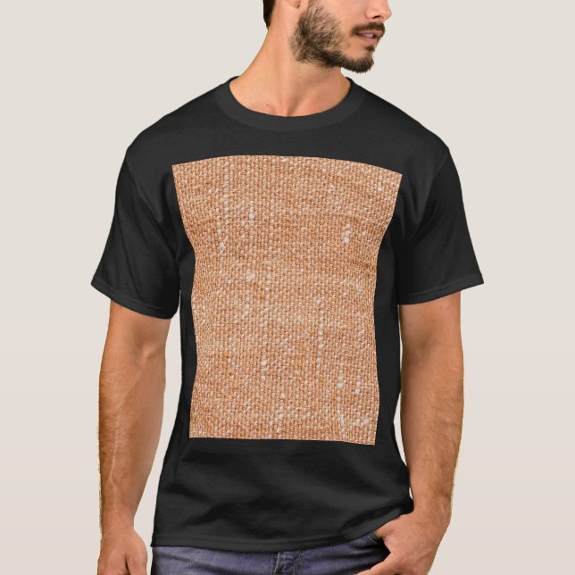 Brown Linen Canvas Texture Background T-Shirt (Front)