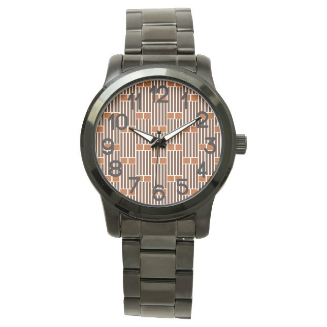 Brown Lines and Boxes  Watch (Front)