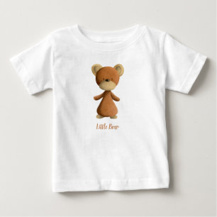 Brown Little Bear Personalised Kids Baby  T-Shirt