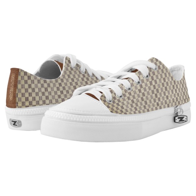 Brown Louis Vuitton style Low Top Shoes (Pair)