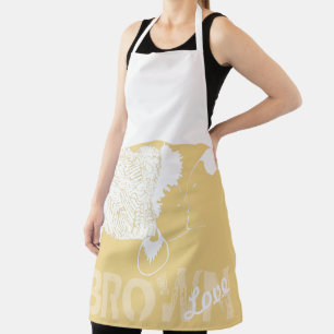 BROWN LOVE APRON