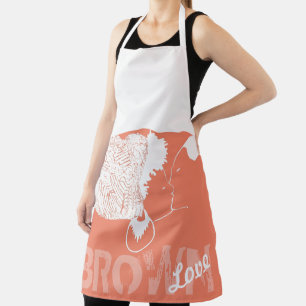 BROWN LOVE APRON