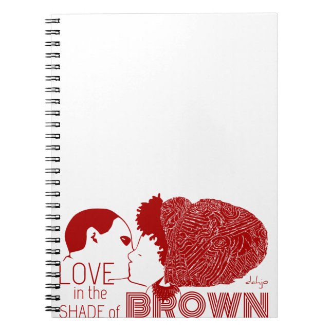 BROWN LOVE in RED Notebook (Front)