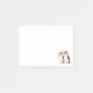 Brown Lovebirds Love, Wedding, Engagement Post-it Notes