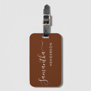 Brown Luggage Tags Wedding Table Plan / Favour