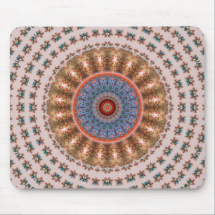 Brown Mandala Wheel... Mouse Pad