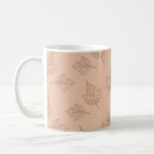 Brown Maple Leaves Rustic Y2K Autumn & Winter Coffee Mug
