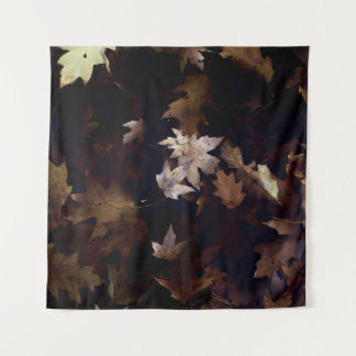 BROWN MAPLE LEAVES TAPESTRY