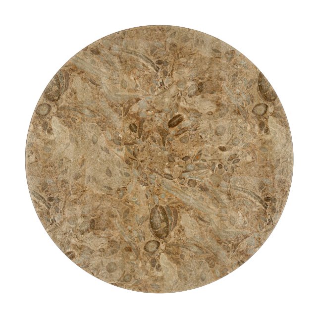 Brown Marble Fossil Look Cutting Board (Front)