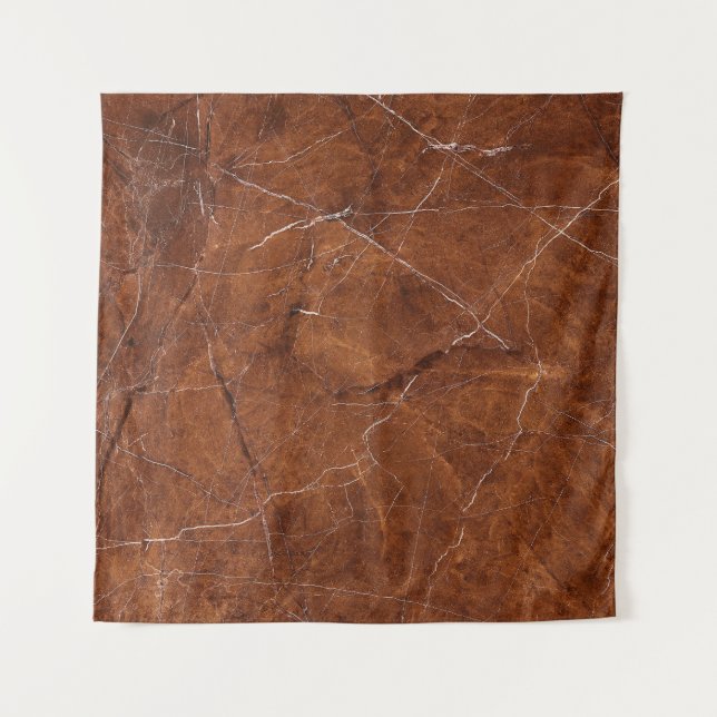 Brown Marble Glossy: Luxury Texture Background Tapestry (Front)