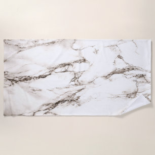 Brown Marble Look Beach Towel