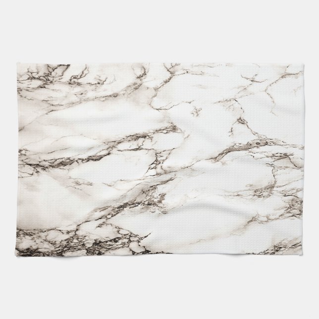 Brown Marble Look Tea Towel (Horizontal)