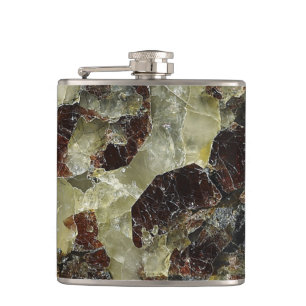 Brown Marbled Quartz Hip Flask