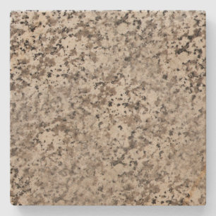 Brown Marbled Spotted Square Stone Coaster