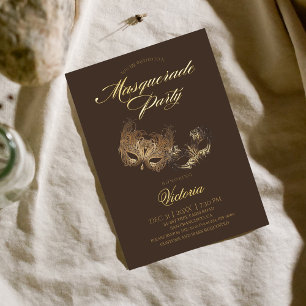 Brown Masquerade Party