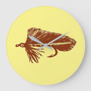 Brown Matuka streamer fly tying & fishing Large Clock