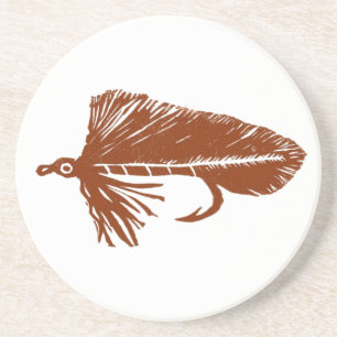Brown Matuka Streamer Trout Fly Coaster