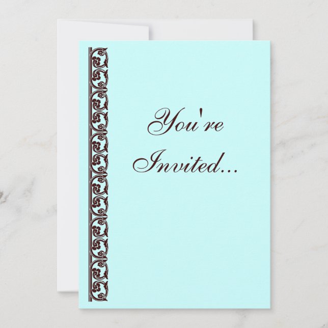 Brown Mediaeval Element Custom Invitation (Front)