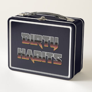 Brown Metal Dirty Habits Lunchbox