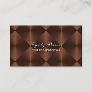 Brown Metallic Look Diamond Tiles Business Card