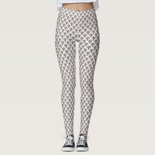 Brown Mini Palm Tree Women's Leggings