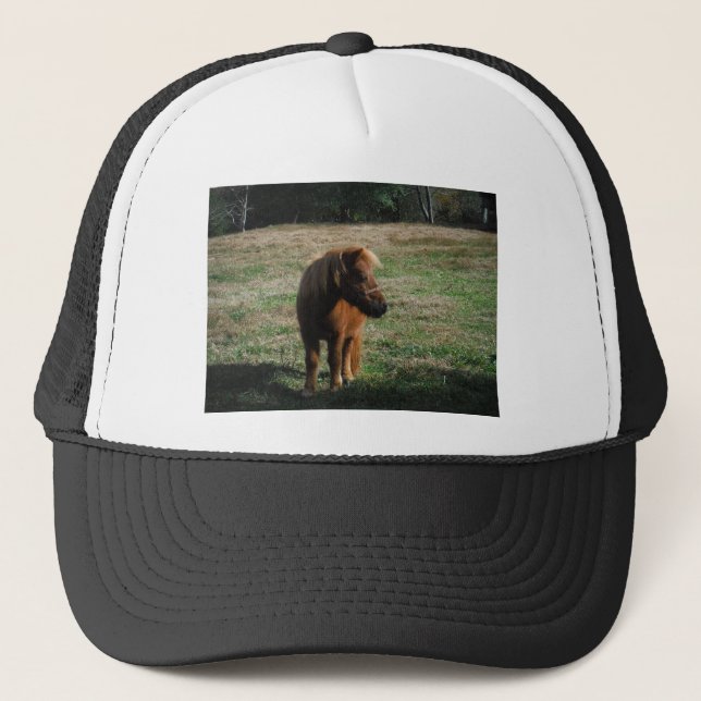 Brown Miniature Horses Trucker Hat (Front)