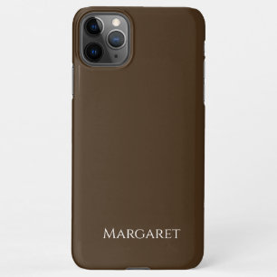  brown   Minimal Modern Initial Monogram  iPhone 11Pro Max Case