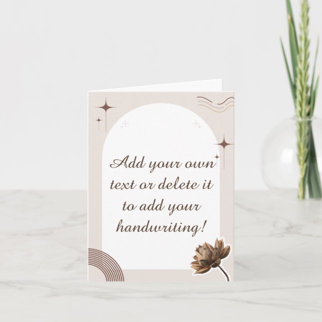 Brown Minimalist Boho Notes Customisable (Front)