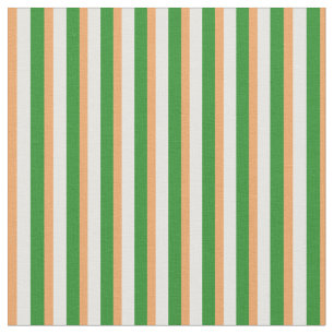 Brown, Mint Cream, and Forest Green Lines Fabric