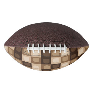 Brown Modern Boho Arch Geometric Aztec Pattern Football