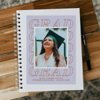 Brown Modern Grad Typography Graduation Photo Card