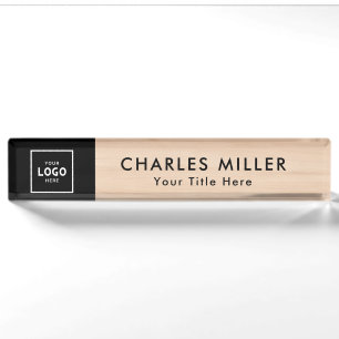 Brown 🤎 Modern Professional business logo Nameplate