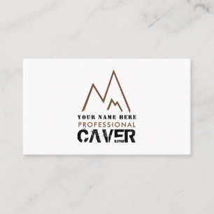 Brown Mountain Logo, Cave Explorer, Sportsperson Business Card