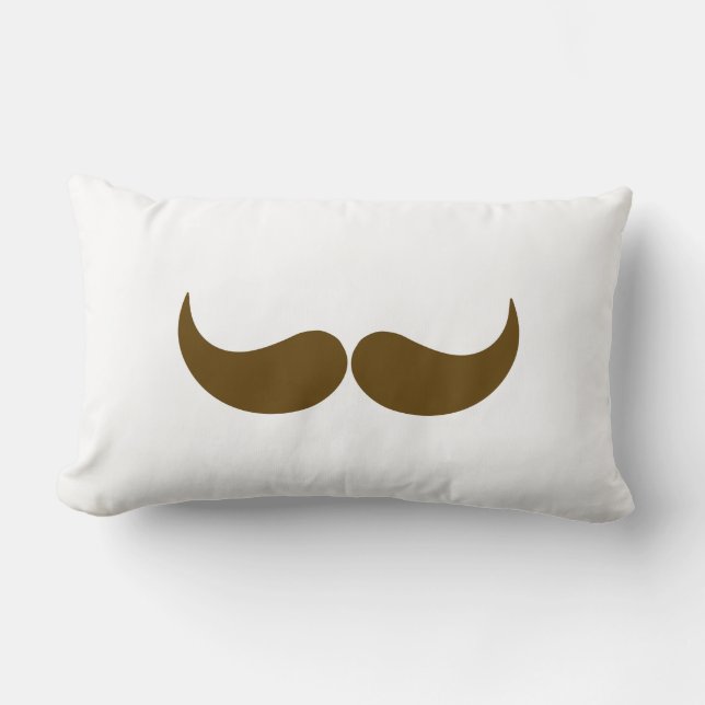 Brown Moustache Lumbar Cushion (Front)