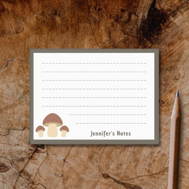 Brown Mushroom Post-it Notes (Brown Mushroom Post-it Notes)