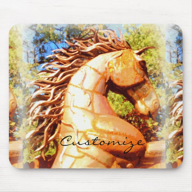 brown mustang stallion Thunder_Cove Mouse Pad (Front)