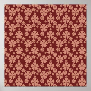 Brown Muted Floral Abstract Digital Download and Poster