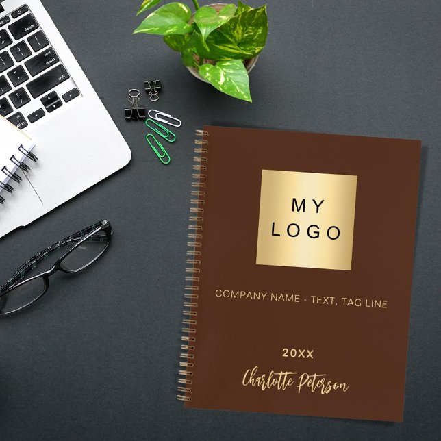 Brown name business logo notebook (Creator Uploaded)