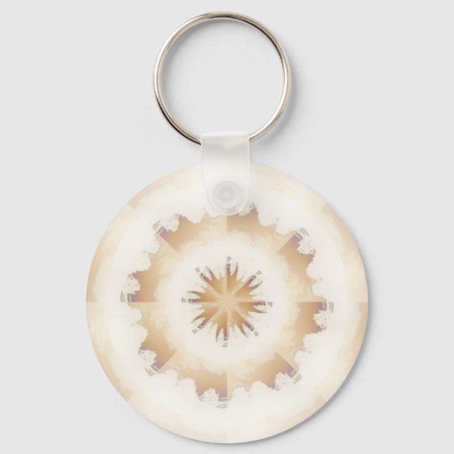 Brown Nature Kaleidoscope Key Ring (Front)