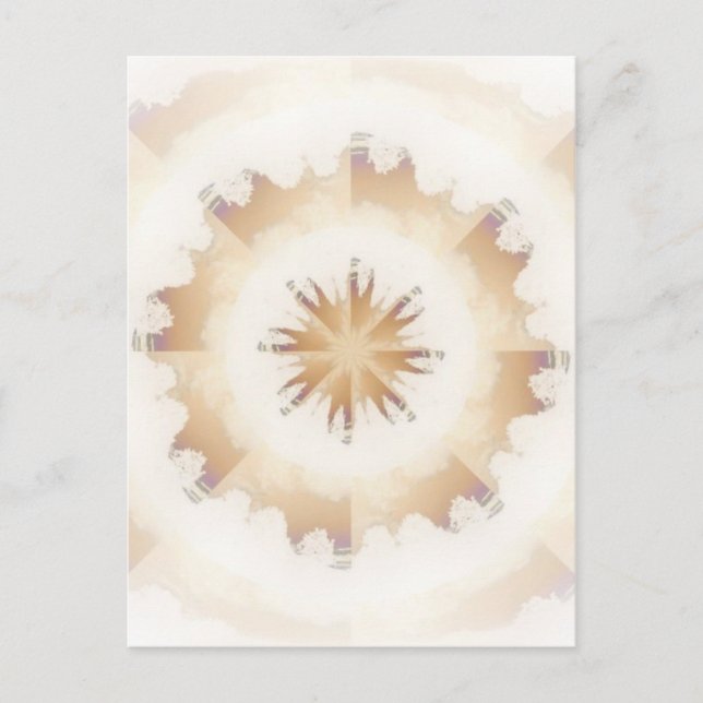 Brown Nature Kaleidoscope Postcard (Front)