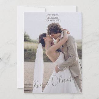 Brown nd White Minimalist Paper Texture Invitation