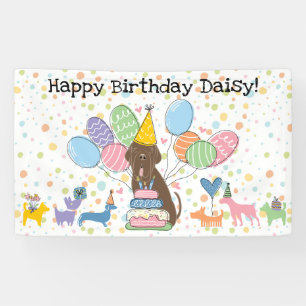 Brown Neapolitan Mastiff Dog Birthday Banner