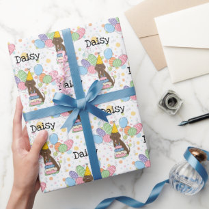 Brown Neapolitan Mastiff Dog Birthday Wrapping Paper